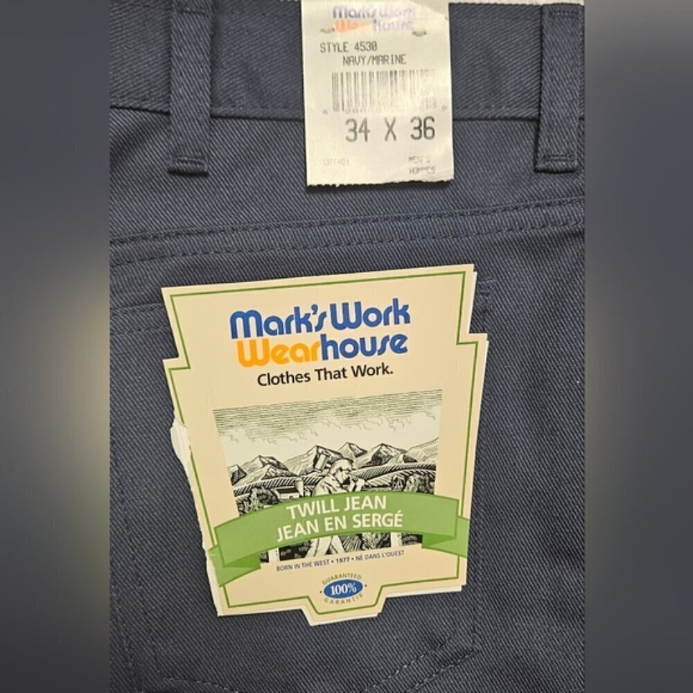 Vintage 90's Mark's Work Wearhouse Twill Work Pants NWT - Picture 3 of 14